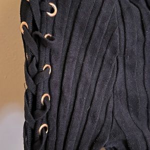 Fashion Nova New Black Flared long-sleeve sweater.